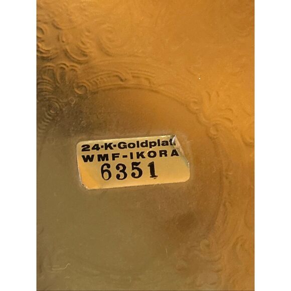 Vintage Gold Plated Coffee Tea Tray (5703) - Picture 6 of 6